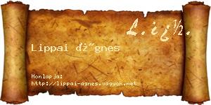 Lippai Ágnes névjegykártya